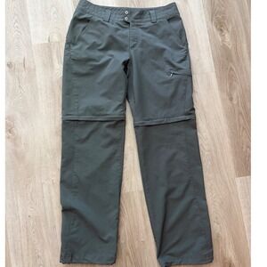 Columbia Titanium Convertible Hiking Pants Womens 10 Grey Zip Off Cargo Outdoor